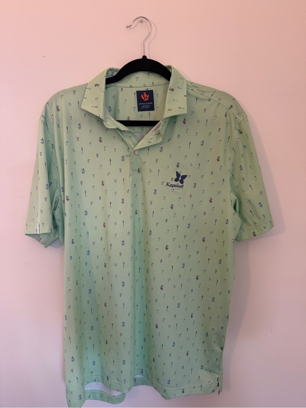 Kapalua Men’s Mint Green Printed Polo